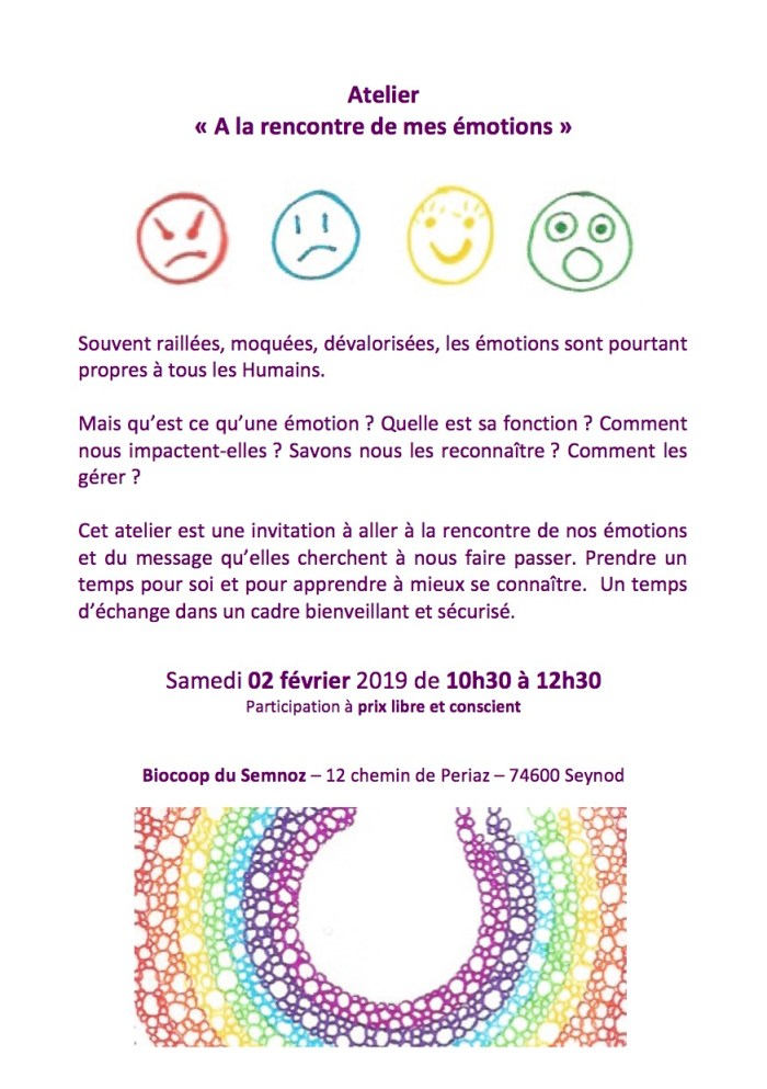 Atelier A la rencontre des émotions